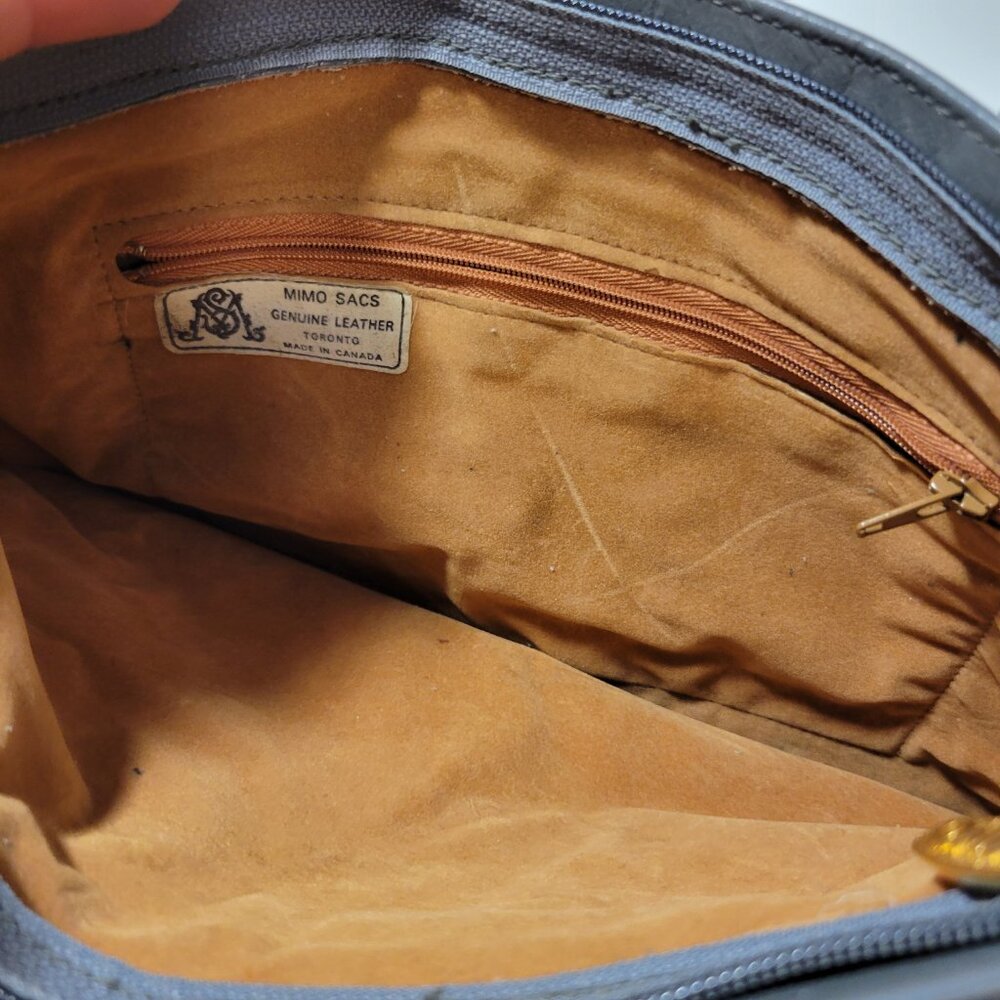 Vintage Leather Mimo Sacs Purse with Folded Layers - Grey - Picture 5 of 14